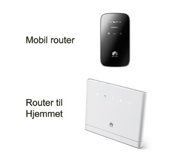 Del mobilt bredbånd med en 4G router